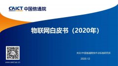 中國(guó)信通(tōng)院發布《物(wù)聯網白(bái)皮書(2020年(nián))》